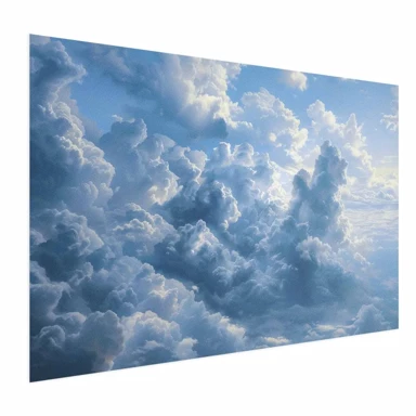 Plakat Ocean u zraku, valoviti oblaci koji odražavaju jutarnje svjetlo, 42x29.7 cm