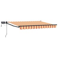 Ručna izvlačivna tenda s LED diodama, 3,5 x 2,5 m, šarena, antracitni okvir
