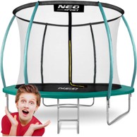 NEO-SPORT Profilirani vrtni trampolin 252 cm (8 ft), unutarnja mreža, tirkizni