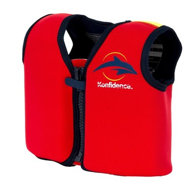 KONFIDENCE Prsluk za plivanje i učenje plivanja, Small, 1,5-3 godina, crveni
