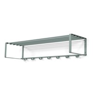 SPINDER DESIGN Metalna zidna vješalica s policom Rex, zeleno/siva