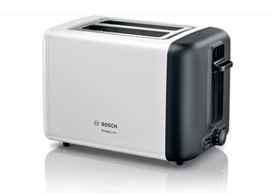 BOSCH Toster TAT3P421 DesignLine, sa 2 utora, 970 W, bijeli
