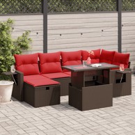 Set vanjskih sofa, 9 dijelova, poliester, bijelo-bež