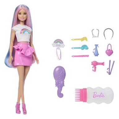 BARBIE Plišani dnevnik s pom pom dodacima i naljepnicama