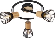 FEROTEHNA Stropna svjetiljka 3xE14 25W, drvena 3