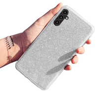ONASI Silikonska maskica Bling, iPhone 15, srebrna