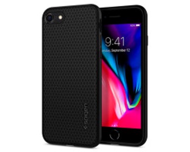 SPIGEN Maskica za iPhone SE (2022/2020)/8/7, Liquid Air, crna
