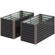 HOMESTAR Set povišenih vrtnih gredica 110x50x30 cm, tamnosiv