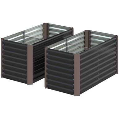 HOMESTAR Set povišenih vrtnih gredica 110x50x30 cm, tamnosiv