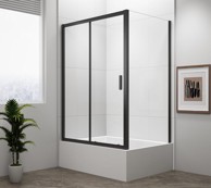 POLYSAN Tuš kabina DEEP BLACK, pravokutna, 1100 x 900 mm, L/P varijanta, prozirno staklo