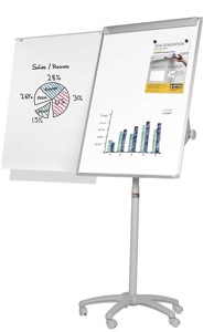BI-OFFICE Samostojeća ploča Maya Mobile s krakovima za izvlačenje, srebrna
