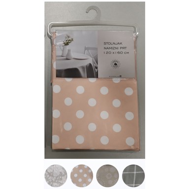 ESSENZA COOK Stolnjak PVC 160 cm SORT DEZENA