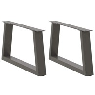 Noge blagovaonskog stola V-oblika 2 kom antracit 70x(30-31,3)cm