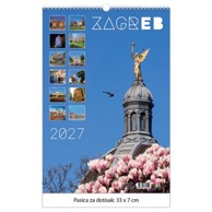 Kalendar Zagreb 2027, 13 listova, spirala