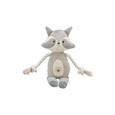 TRIXIE Igračka za pse, pliš rakun s užetom, 33 cm