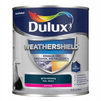 DULUX Akrilni emajl Weathershield za metal i drvo, mornarsko plava, RAL 5011, 0,7 l