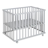 ROBA Sivi putni krevetić 100x75 cm