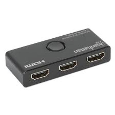 MANHATTAN Razdjelnik, 1x HDMI in, 2x HDMI out, dvosmjerni switch, crni