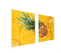 TMK Staklena zaštita za štednjak ili ploču za kuhanje 85x52, ananas