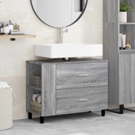 Toaletna jedinica 80 x 35 x 60 cm, konstruirano drvo, siva sonoma