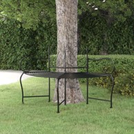 Klupa oko stabla, 150 cm, čelična, crna