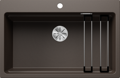 BLANCO Sudoper ETAGON 8 InFino SILGRANIT inox nosači, bez dalj. upr. - kava