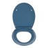 WENKO Tamnoplavo WC sjedalo s lakim zatvaranjem Samos 44,5 x 37,5 cm