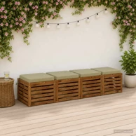 Jastučići za sjedalo Soest 4 kom 40 x 40 x 7 cm melange, svijetlozeleni