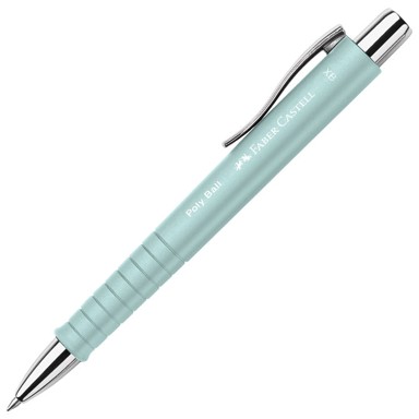 FABER CASTELL Kemijska olovka, 241105, Gumirana Poly Ball XB, pastelno tirkizna