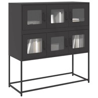 Komoda crna 100,5 x 39 x 107 cm od hladno valjanog čelika