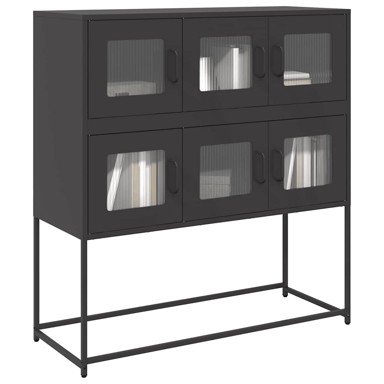 Komoda crna 100,5 x 39 x 107 cm od hladno valjanog čelika