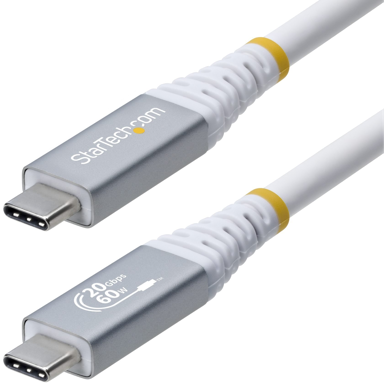 STARTECH USB-C kabel CC3M20GUSB4CXW, USB4 Gen 2x2, 3 m, 20 Gbit/s, 60 W, bijeli