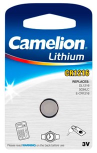 CAMELION Litijska dugmasta baterija CR1216, 1 kom