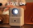 BYINTEK Projektor LOVE U4, prijenosni LED, Android, WiFi, Bluetooth, s daljinskim upravljačem