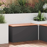 Vrtna klupa 80 x 40 x 43 cm, čelik, crna