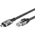GOOBAY LAN adapter USB-C 3.2 Gen2 na RJ-45, Ethernet kabel, 7,5 m, pletena tekstilna ovojnica, crno/srebrna