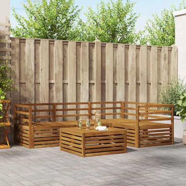 Set vanjskih sofa 5 kom, akacija, prirodna