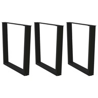 Noge za blagovaonski stol V-oblik 3 kom crne 80x(72-73,3) cm