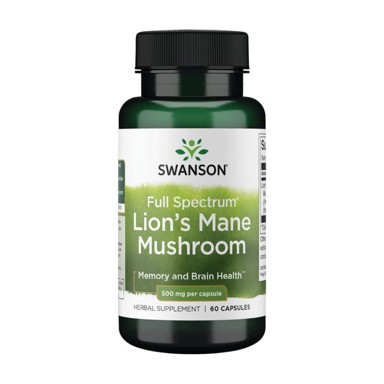 SWANSON Lion’s Mane (resasti bradovec), 500 mg, 60 kapsula