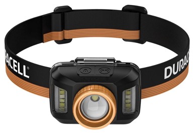 DURACELL Naglavna svjetiljka DH850R, poklon pakiranje, crna, narančasta