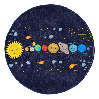 MILA HOME Tamno plavi dječji tepih ø 100 cm Comfort 