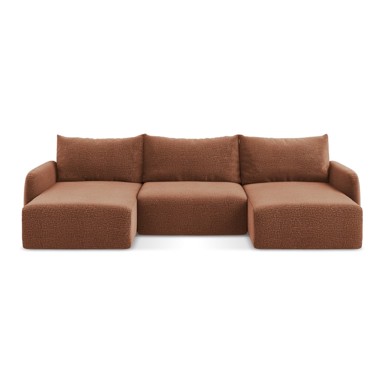 MAKAMII Ciglasta sklopiva/s prostorom za odlaganje kutna garnitura Kalena, 332x149x86 cm