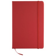 Notes A5, crte, 96 listova, šamoa, s gumicom, crveni