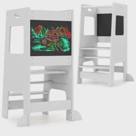 Pomoćnik kuhinjski 2-u-1, s 3 podešene visine, bijeli