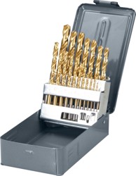PROLINE Set svrdala za metal HSS-TiN DIN338, 1-10 mm, 19 komada