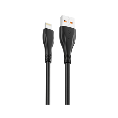 XO Kabel NB185, USB na Lightning, 1 m, 6 A, crna