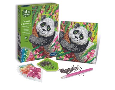 ART & CREATIONS Set Canevas A Diamanter, Panda