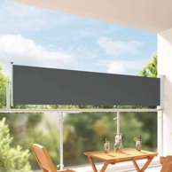 Bočna tenda, 80 x 300 cm, 100% poliester, željezo i čelik, antracit