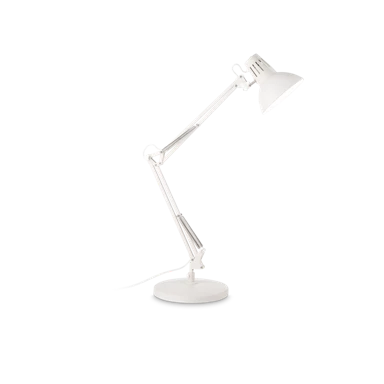 Stolna lampa Wally, E27, bijela