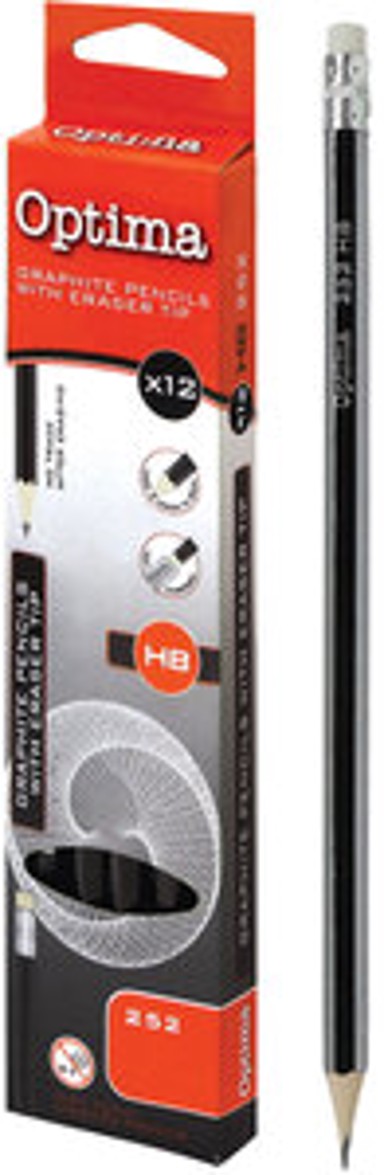 OPTIMA Grafitna olovka HB s gumicom, 1 kom